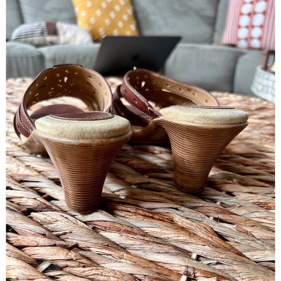 Vintage Softspots Slip On Heels/Sandals, Sz 8 - Picture 5 of 9